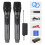 Wireless Microphone, Professional Dual Handheld Dynamic Microphone with Rechargeable Receiver, 40 Hour Battery Life, 60m Range, (Grey) 1