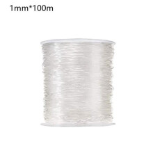 Elastic Cord for Bracelets 100m*1mm Transparent Elastic Cord Wear Resistant