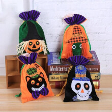 Halloween children's chocolate candy velvet bag