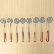 24 Pieces Stainless Steel Spider Strainer Spoon Small Wire Skimmer Colander for Hot Pot, Tortellini