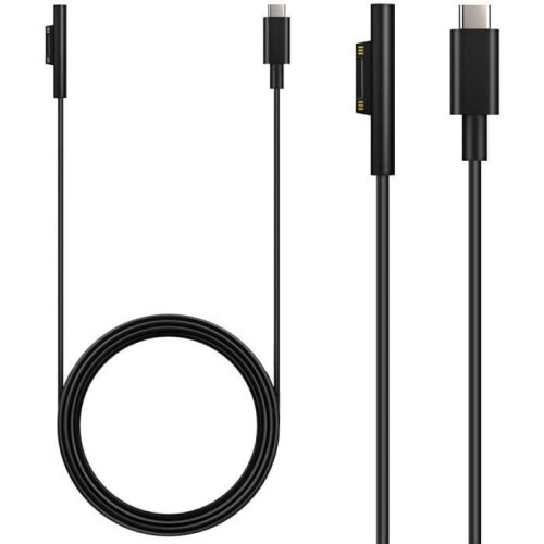 USB-C Charging Cable, Surface Connect to a USB-C Charging Cable for Microsoft Surface Pro X-7-6-5-4-3, Surface Laptop