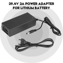 DC 29.4V 2A Power Adapter for Lithium Battery Charger - Black