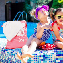 2 Pcs Large Travel Laundry Bag Waterproof Wet Dry Bag Washable Dirty Clothes Bag