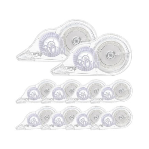 Correction fluid - Blanco - 10 pieces - 30 m x 5 mm - Excellent adhesion - Ergonomic use