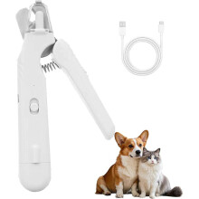 2-in-1 Dog Nail Clipper & Grinder for Dogs & Cats  LED Light, Low Noise, USB