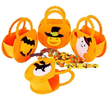 Candy Bag - ZGEER - 4PCS - Orange Felt - 14.3x6x18cm - For Children