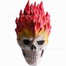 (Flame Skull) Human & Animal Head Mask Set, Scary Funny Halloween Cosplay