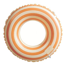 (Size 70 (suitable for ages 5-9) striped lollipop ring - orange) Adult Child Swim Ring Thickened PVC Life Buoy Sequin Cartoon Underarm Swim Ring