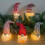 Christmas Ornaments - Gnomes - Red - LED Light - Soft Felt - Mixed 1
