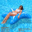 (Starfish Float - Blue Inflatable Float) Pink Star Water Floating Bed, Pool Play Single Thickened PVC Cartoon Large Inflatable Float 1