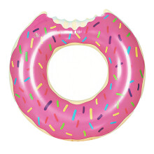 (70# Donuts suitable for ages 5-9 - Pink) Adult Child Swim Ring Thickened PVC Life Buoy Sequin Cartoon Underarm Swim Ring