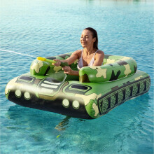 (The tank measures 134.6 x 114.3 cm.) Inflatable Water Floating Bed Adult Swim Ring Water Ride Foldable Lounge Chair