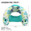 (Blue Leaf Float) Inflatable Foldable Striped Floating Bed Water Lounger Pool Hammock Lounge Float Raft 1