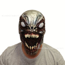 (Roaring Demon Mask) Human & Animal Head Mask Set, Scary Funny Halloween Cosplay