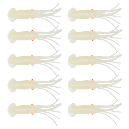 Durable Glowing Squid Lures 10 Pack 12cm