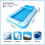 (Printed - Blue) Inflatable Foldable Striped Floating Bed Water Lounger Pool Hammock Lounge Float Raft 1