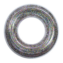 (70# Suitable for ages 5-9, all-transparent sequins - colorful) Adult Child Swim Ring Thickened PVC Life Buoy Sequin Cartoon Underarm Swim Ring
