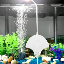 Aquarium Air Pump; Ultra-Quiet 1.8W Aquarium Pump and High-Performance Oxygen Pump for 5 to 60L Aquarium Tanks (White)