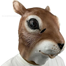 (squirrel) Human & Animal Head Mask Set, Scary Funny Halloween Cosplay