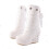 (White 41) Short Boots Wedge High Heel Women's Sweet Lace 1
