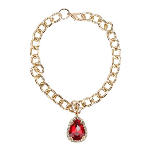 Pet Collar - OKUMGGYJ - 25 cm - Red - Adjustable - Elegant