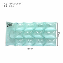 (Mint Green Jelly Float) Inflatable Foldable Striped Floating Bed Water Lounger Pool Hammock Lounge Float Raft
