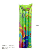 (Oil painting graffiti style floating platform) Inflatable Foldable Striped Floating Bed Water Lounger Pool Hammock Lounge Float Raft