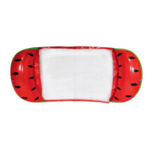 (Watermelon mesh bed) Inflatable Foldable Striped Floating Bed Water Lounger Pool Hammock Lounge Float Raft