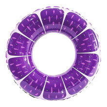 (80# Fruit Circle - Grapes) PVC Inflatable Fruit Swim Ring for Adults & Kids, Thickened Water Toy, Underarm Ring 