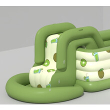 (slide) Children's Inflatable Pool, Extra Large Thickened for Home, Outdoor Family Kids Baby Pool
