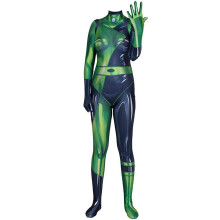 (Sigourney 170 yards) Kim Possible Shego Bodysuit Cosplay Costume, Anime Jumpsuit