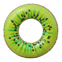 (90# Fruit Circle - Kiwi) PVC Inflatable Fruit Swim Ring for Adults & Kids, Thickened Water Toy, Underarm Ring 
