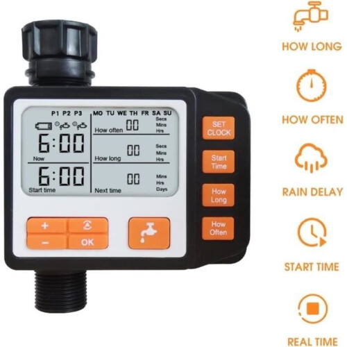 Irrigation Programmer, Watering Timer, Programmable Digital Garden Faucet, Automatic Hose Faucet Timer