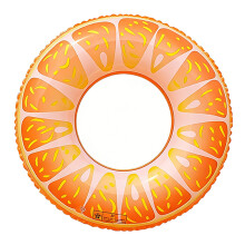 (80# Fruit Circle - Orange) PVC Inflatable Fruit Swim Ring for Adults & Kids, Thickened Water Toy, Underarm Ring 