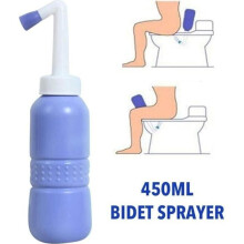 Bidet de voyage portable pour l'hygiène personnelle, 450 ml, 7 x 26,5 cm, unisexe, design compact pour une utilisation quotidienne