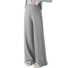 Pregnancy Long Pants Spandex Fabric Stretchy-flower gray XXL
