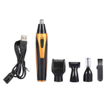 Tondeuse électrique rechargeable 4 en 1 pour hommes, rasoir sans fil pour le nez, les oreilles, les tempes et la barbe