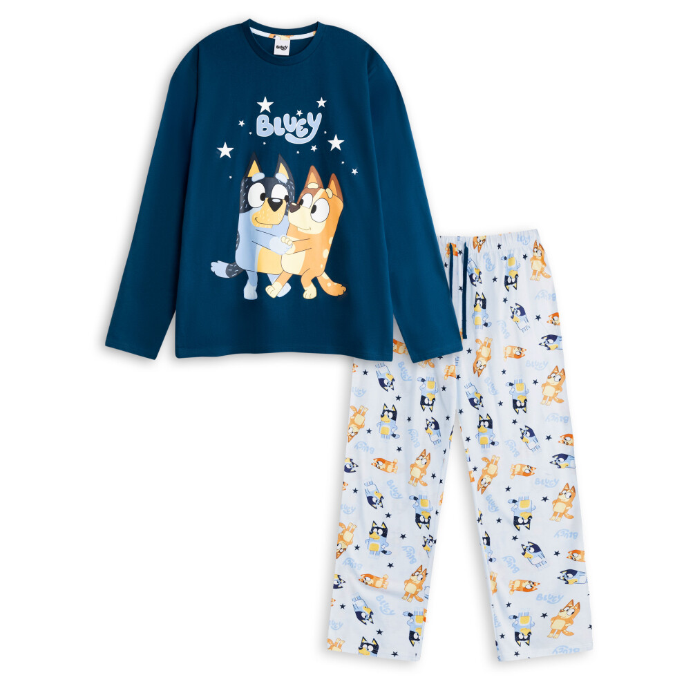 Y (Small) Long Sleeve Long Leg Pyjama Set (Mens Multicoloured) Blue