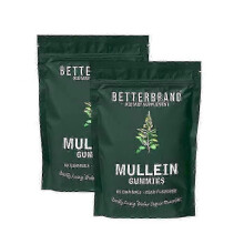 (2bags) Best Selling BetterLungs Mullein Gummies - 1 Bottle, Effective Respiratory Support & Sinus Relief, Pear Flavored Lung Cleanse for Adults