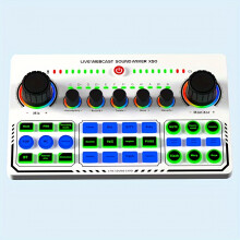 (White) X50 Portable Audio Interface, Integrated Podcast Studio, Preamplifier with Microphone, USB Charging, Type-C, 5-10W