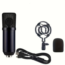 (BM700-1) Professional USB Microphone Kit-192 khz/24-bit Plug-and-Play PC Computer Podcast Capacitor, with Metal Cantilever
