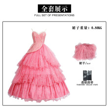 (Wicked Witch - Glinda Pink Dress L) Wicked Elphaba Glinda Cosplay Costume