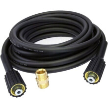 Tuyau pour nettoyeur haute pression, 10 m, connecteur mâle M22, léger, durable et flexible pour une utilisation à domicile et au jardin.