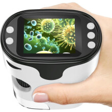 Prenosný detský digitálny mikroskop 1000X, 2-palcová obrazovka, nabíjateľný, so sklíčkami, mini ďalekohľad