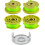4 Pack Replacement Spool for Cordless Trimmer 2 mm 3.4 m with 1 Cap AC14HCA, Durable Line 1