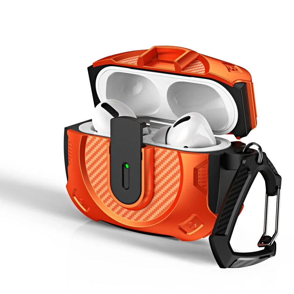 Case For Apple Airpods Pro 2 Protective Shockproof 360 Cover In Orange 632412925352