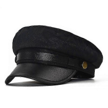 Klassieke vintage pet voor dames en heren, platte pet, kostuumhoed, verstelbare katoenen baret voor casual gebruik.