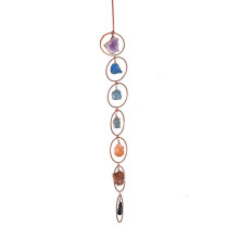 Wandbehang aus Rohkristall mit 7 Chakras – für ein heilsames Zuhause, Meditationsräume und spirituelles Gleichgewicht