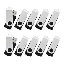 Confezione da 10 chiavette USB da 8 GB con indicatore LED, ideali per trasferimenti dati veloci e archiviazione sicura dei file.