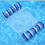 (Dark blue and light blue mixed float) Inflatable Hammock Pool Water Play Folding Lounger Floating Bed Mesh Float Raft 1
